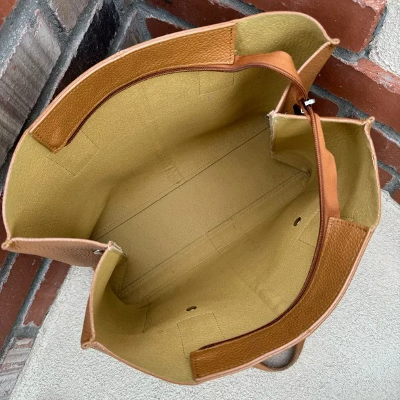 LE BORSE DI GIULIA 🇮🇹 Genuine Leather Made in Italy Large Tote Bag in Camel - Picture 9 of 14